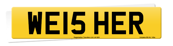 Registration number WE15 HER